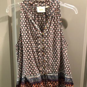 Anthropologie Maeve sleeveless geometric top - M